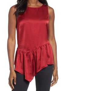 Halogen Asymmetrical Ruffle Top